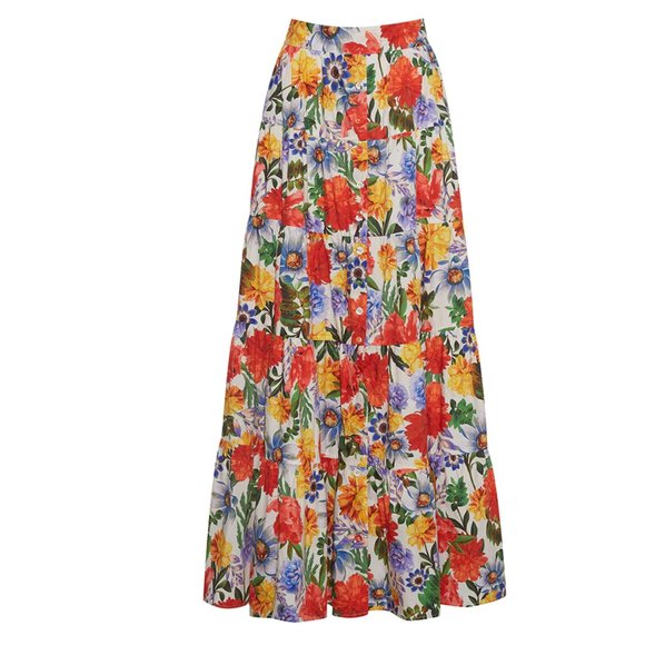 CARA CARA Nathali Floral Maxi Skirt - Egret Blossoms - Picture 3 of 8